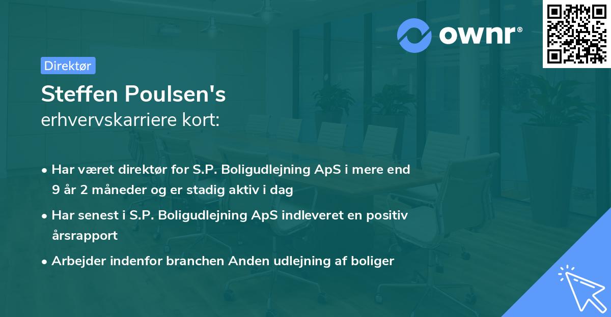 Steffen Poulsen's erhvervskarriere kort