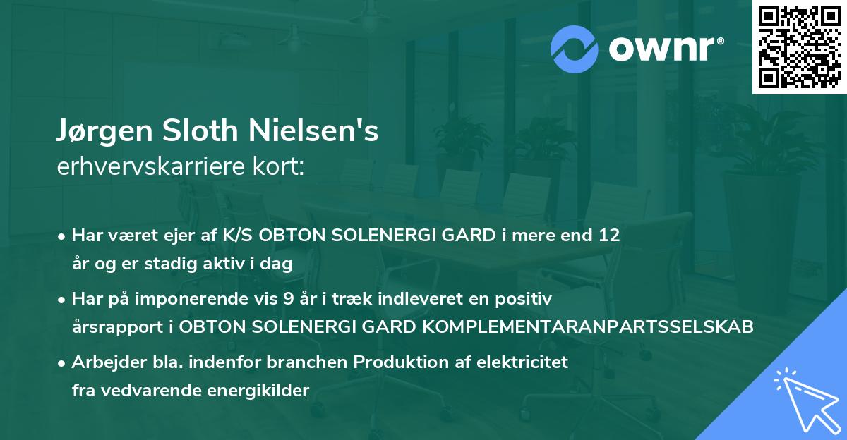 Jørgen Sloth Nielsen's erhvervskarriere kort