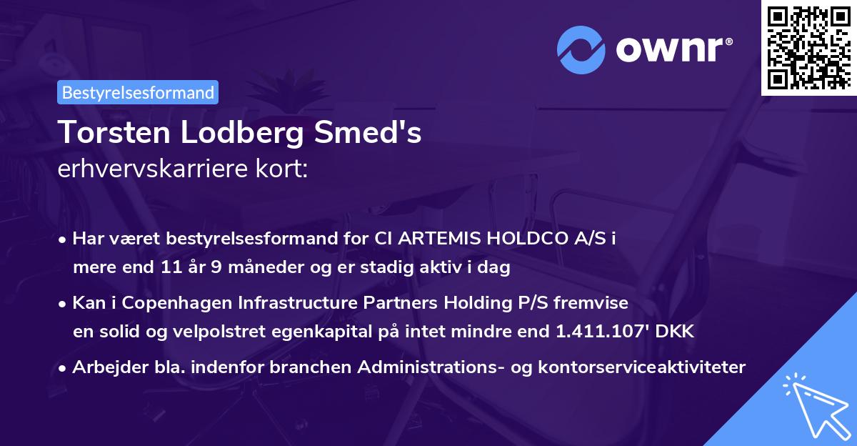 Torsten Lodberg Smed's erhvervskarriere kort