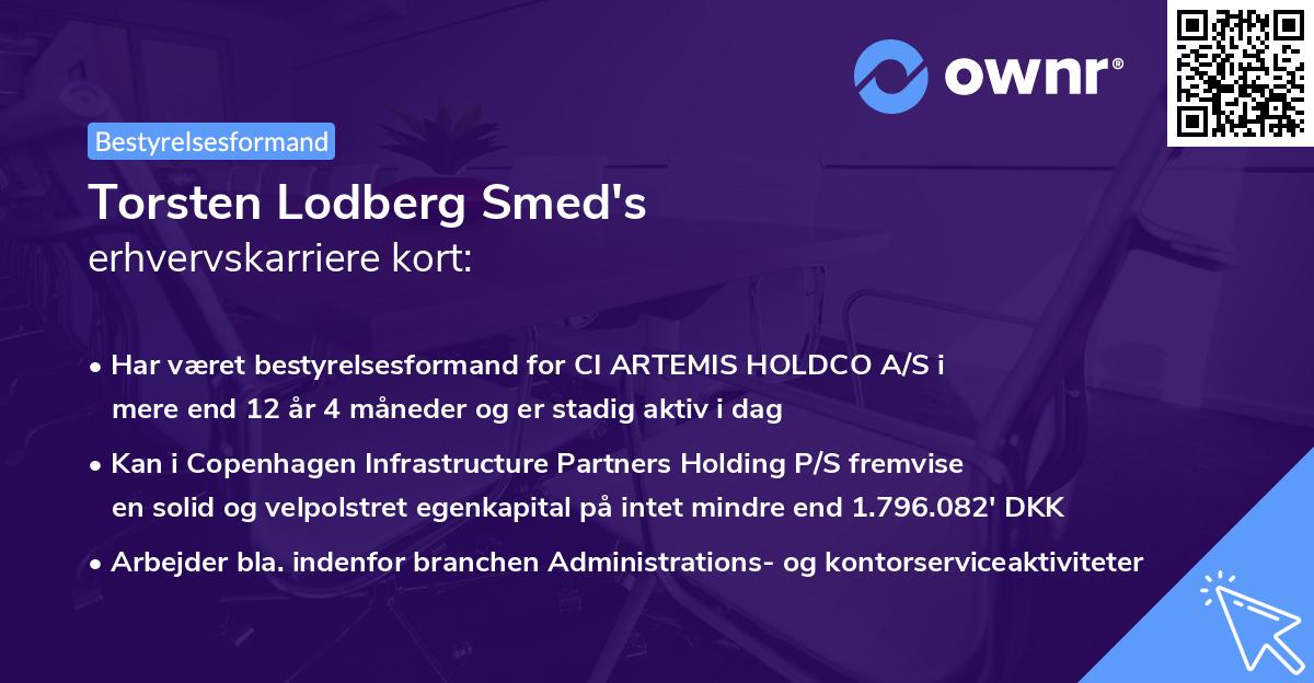 Torsten Lodberg Smed's erhvervskarriere kort