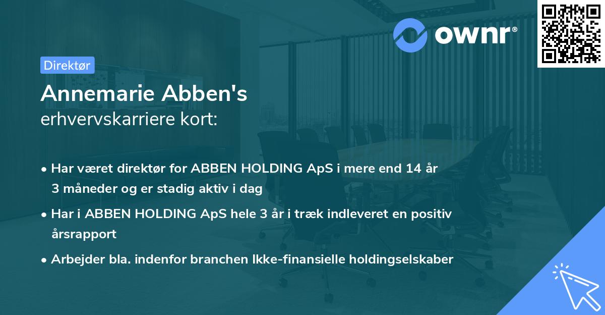 Annemarie Abben's erhvervskarriere kort