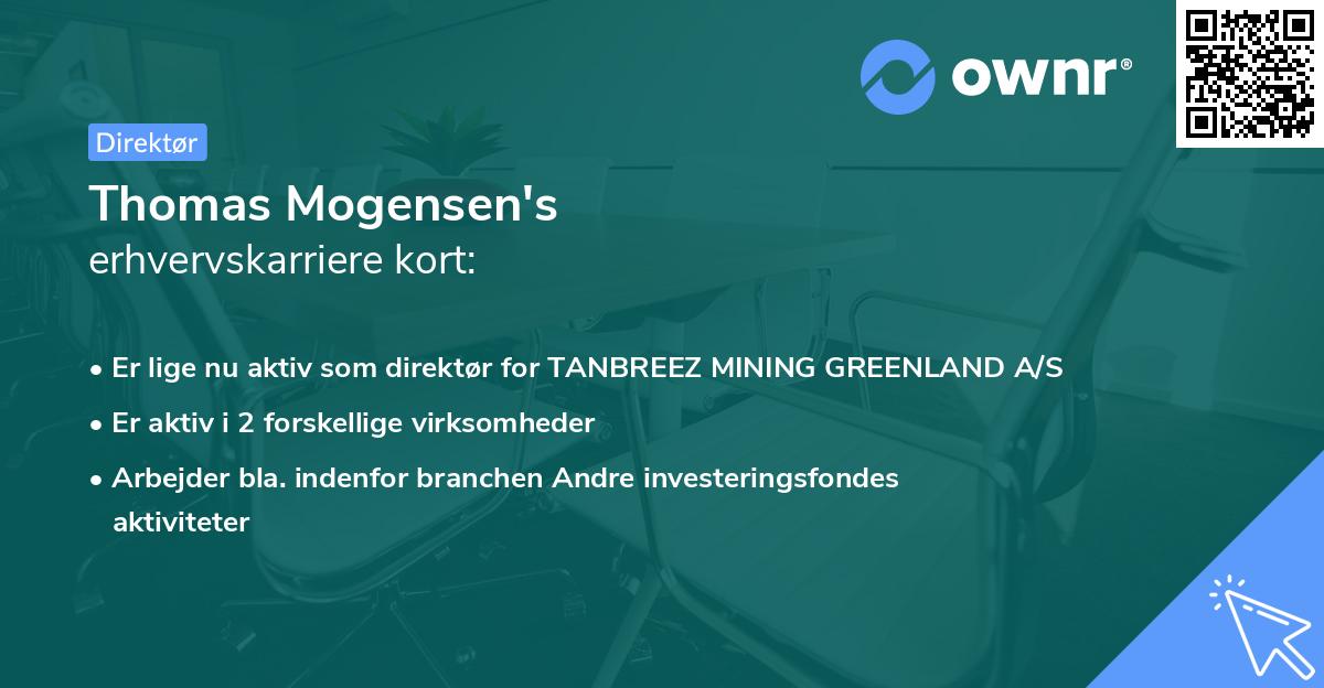 Thomas Mogensen's erhvervskarriere kort