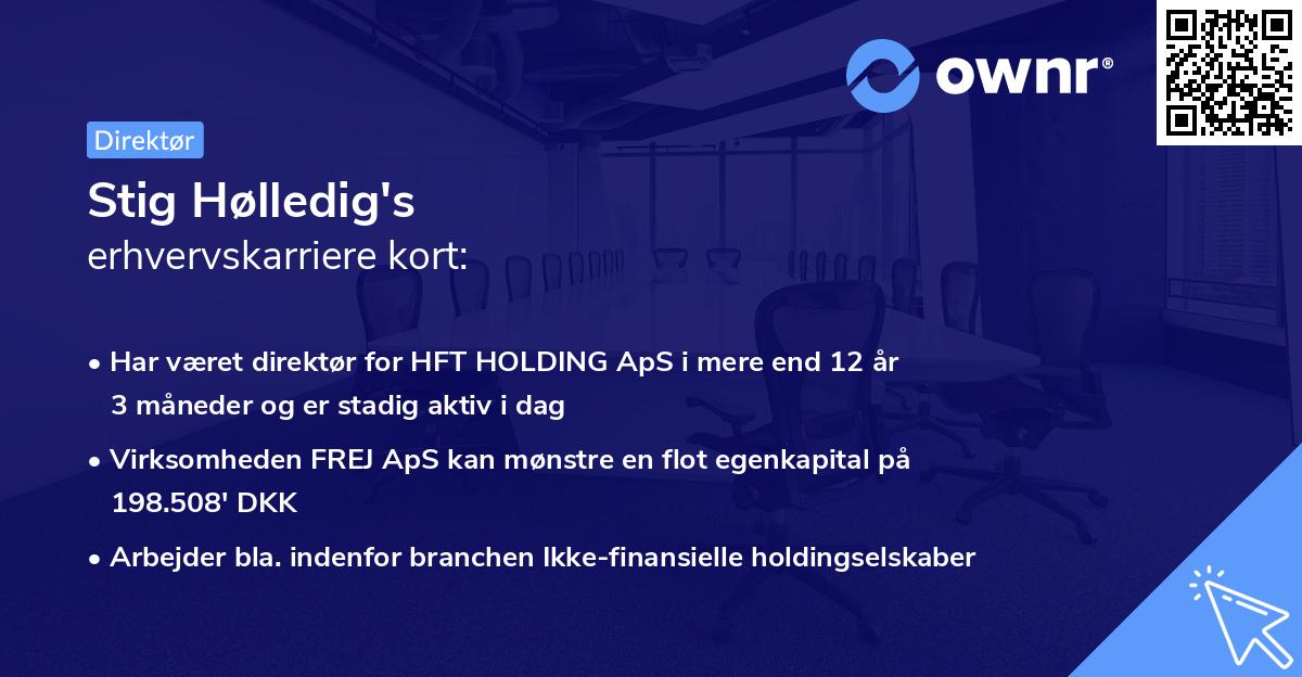 Stig Hølledig's erhvervskarriere kort