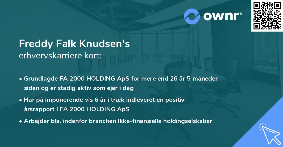 Freddy Falk Knudsen's erhvervskarriere kort