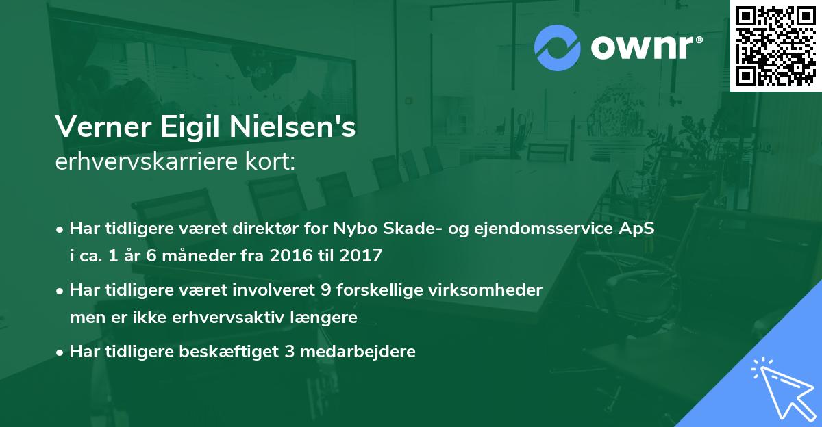 Verner Eigil Nielsen's erhvervskarriere kort