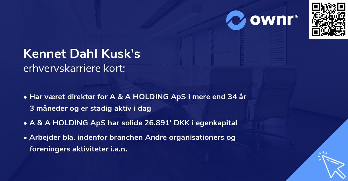 Kennet Dahl Kusk's erhvervskarriere kort