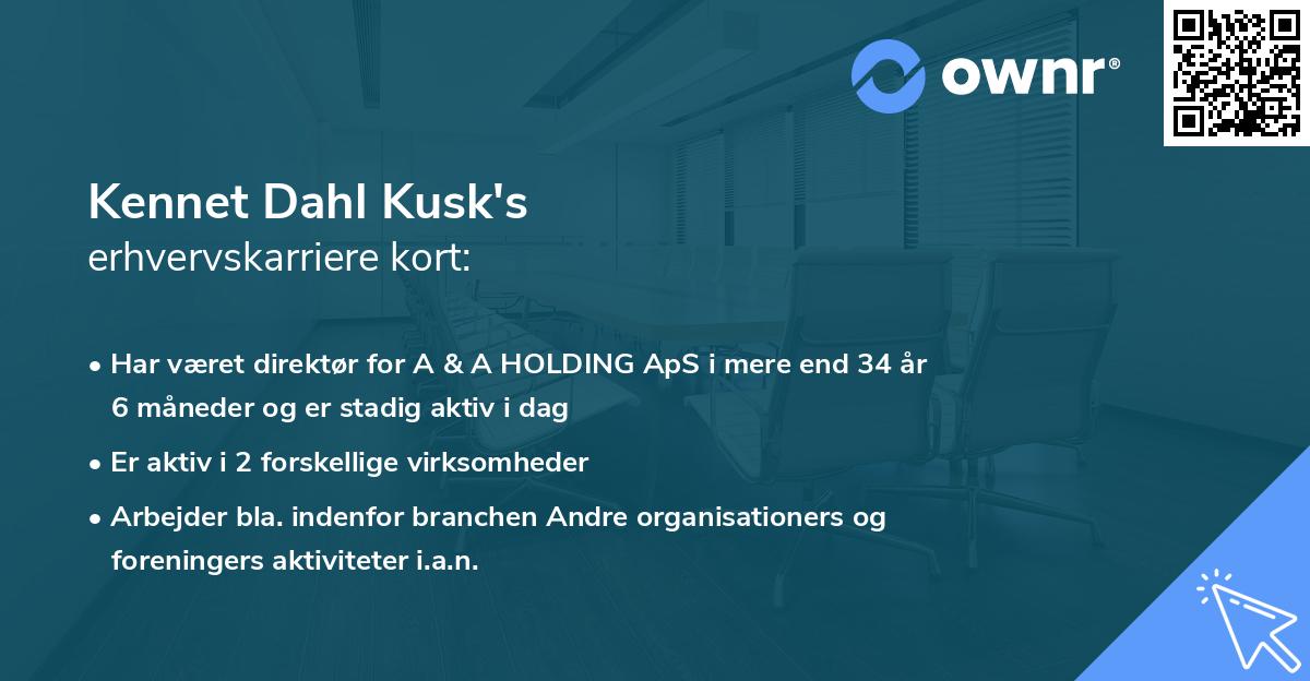 Kennet Dahl Kusk's erhvervskarriere kort