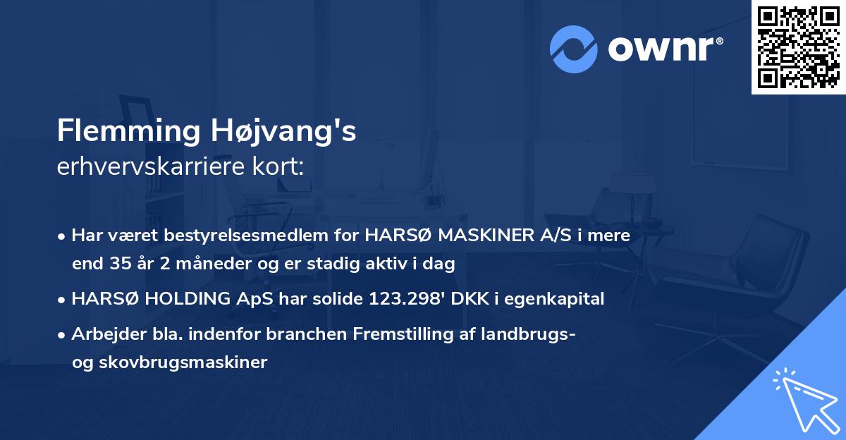 Flemming Højvang's erhvervskarriere kort