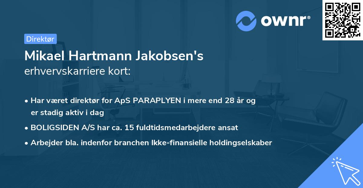 Mikael Hartmann Jakobsen's erhvervskarriere kort