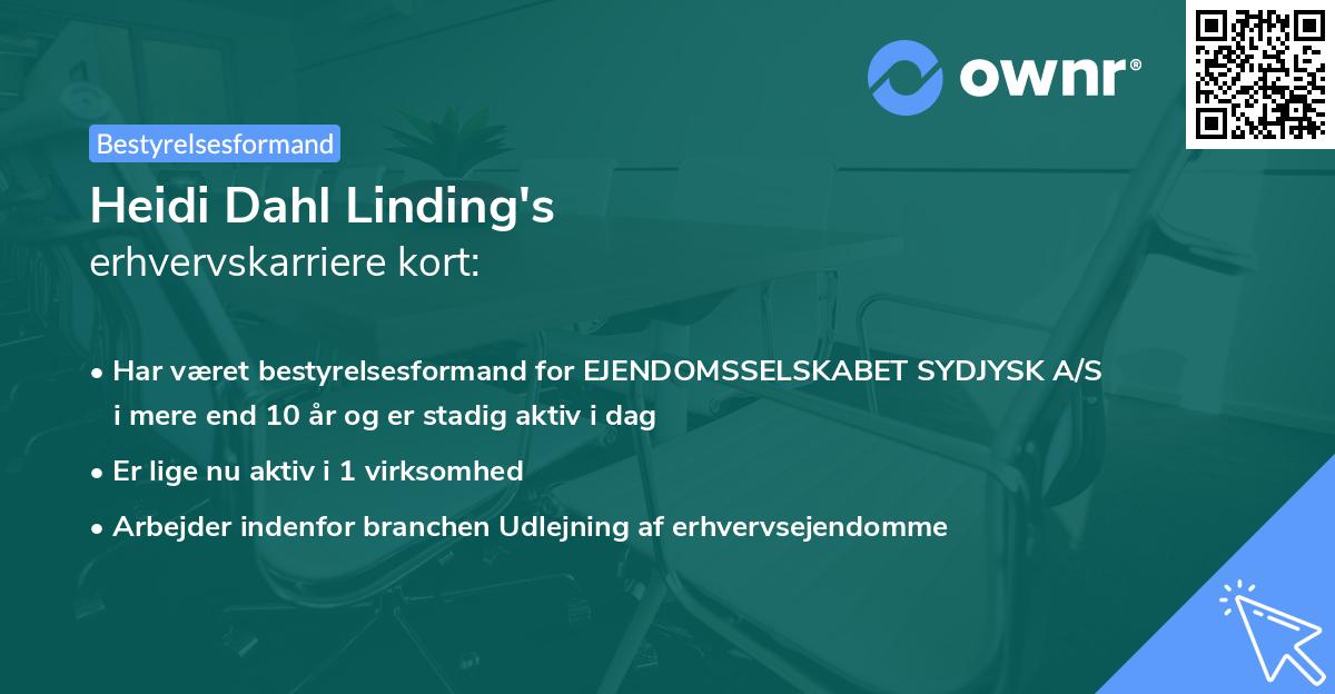 Heidi Dahl Linding's erhvervskarriere kort