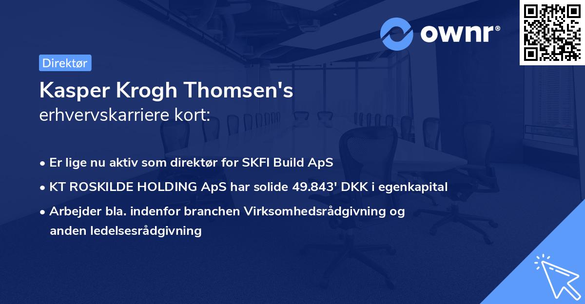 Kasper Krogh Thomsen's erhvervskarriere kort