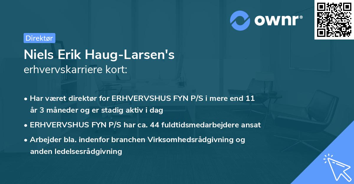 Niels Erik Haug-Larsen's erhvervskarriere kort