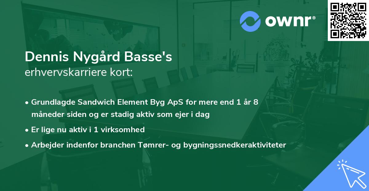 Dennis Nygård Basse's erhvervskarriere kort
