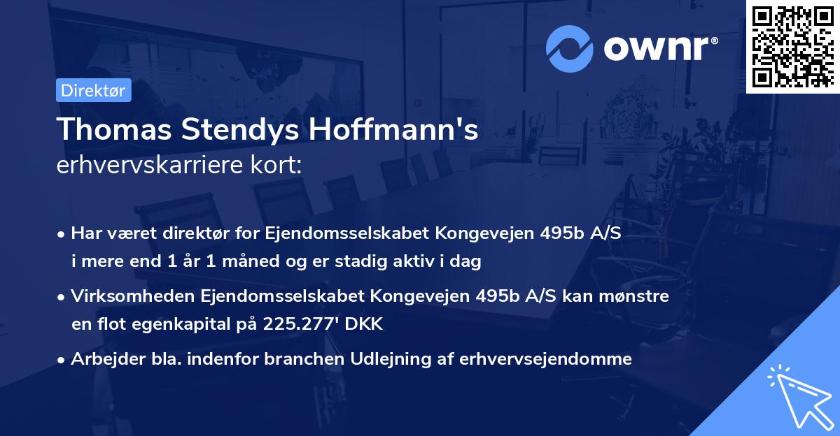 Thomas Stendys Hoffmann's erhvervskarriere kort