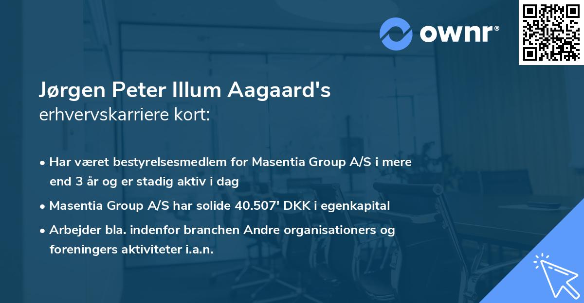 Jørgen Peter Illum Aagaard's erhvervskarriere kort