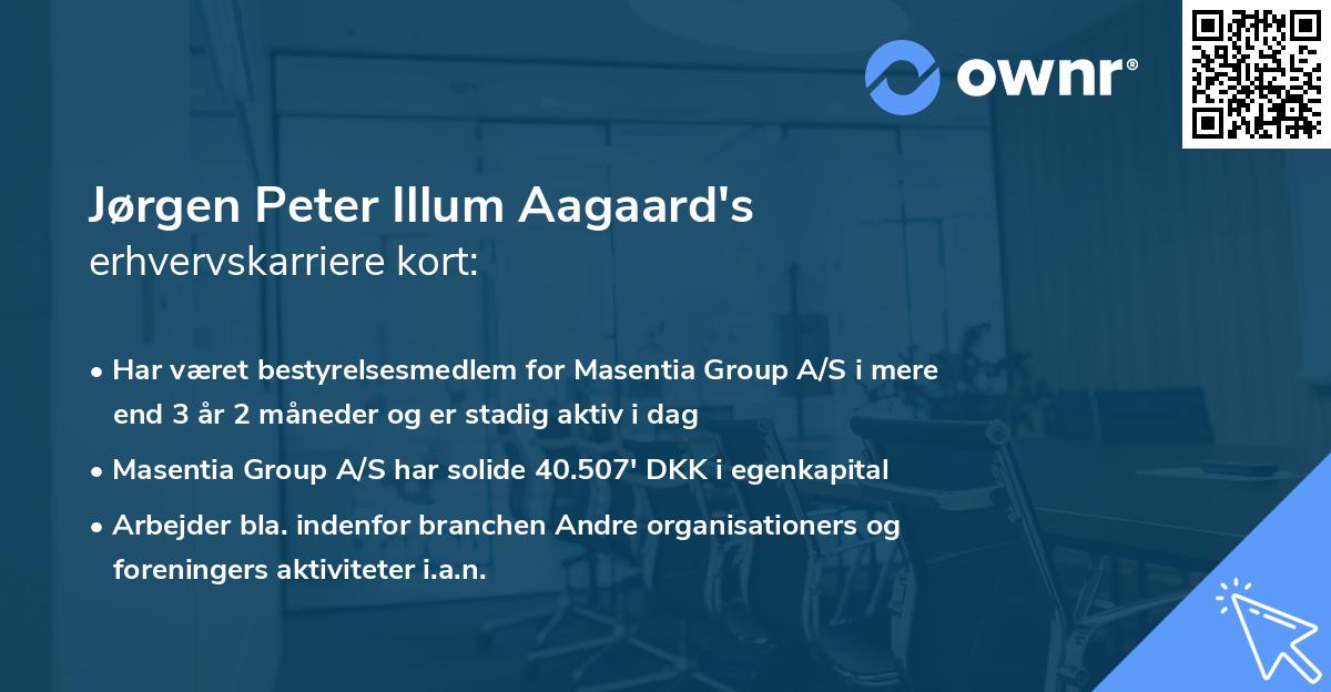 Jørgen Peter Illum Aagaard's erhvervskarriere kort