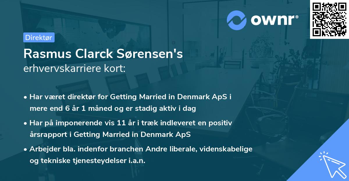 Rasmus Clarck Sørensen's erhvervskarriere kort