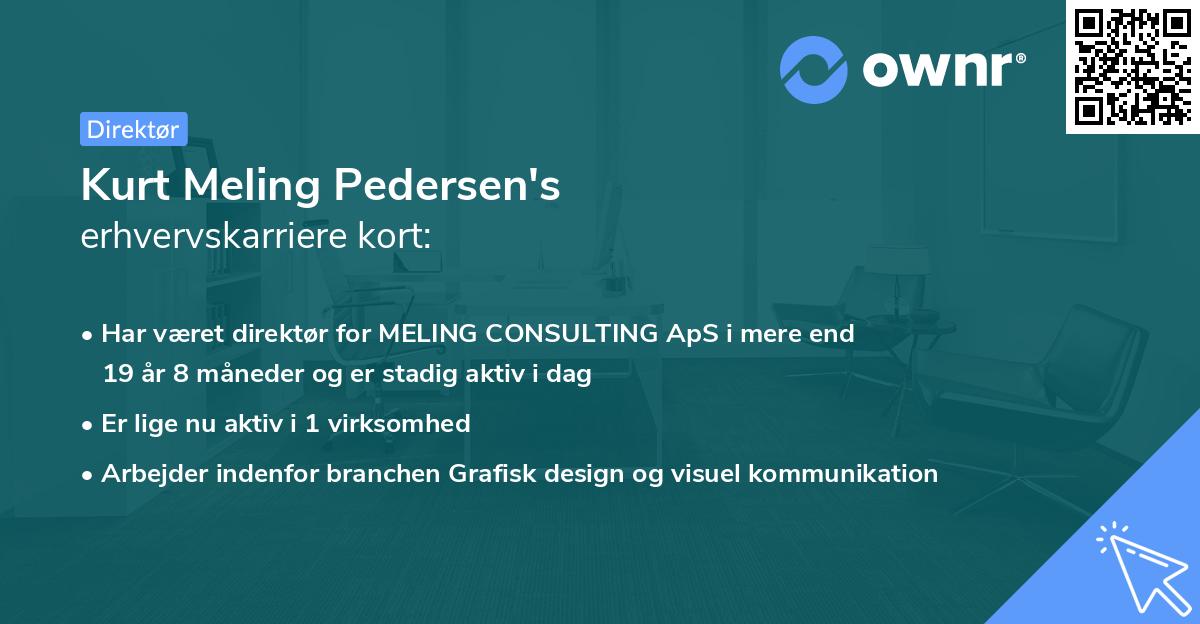 Kurt Meling Pedersen's erhvervskarriere kort