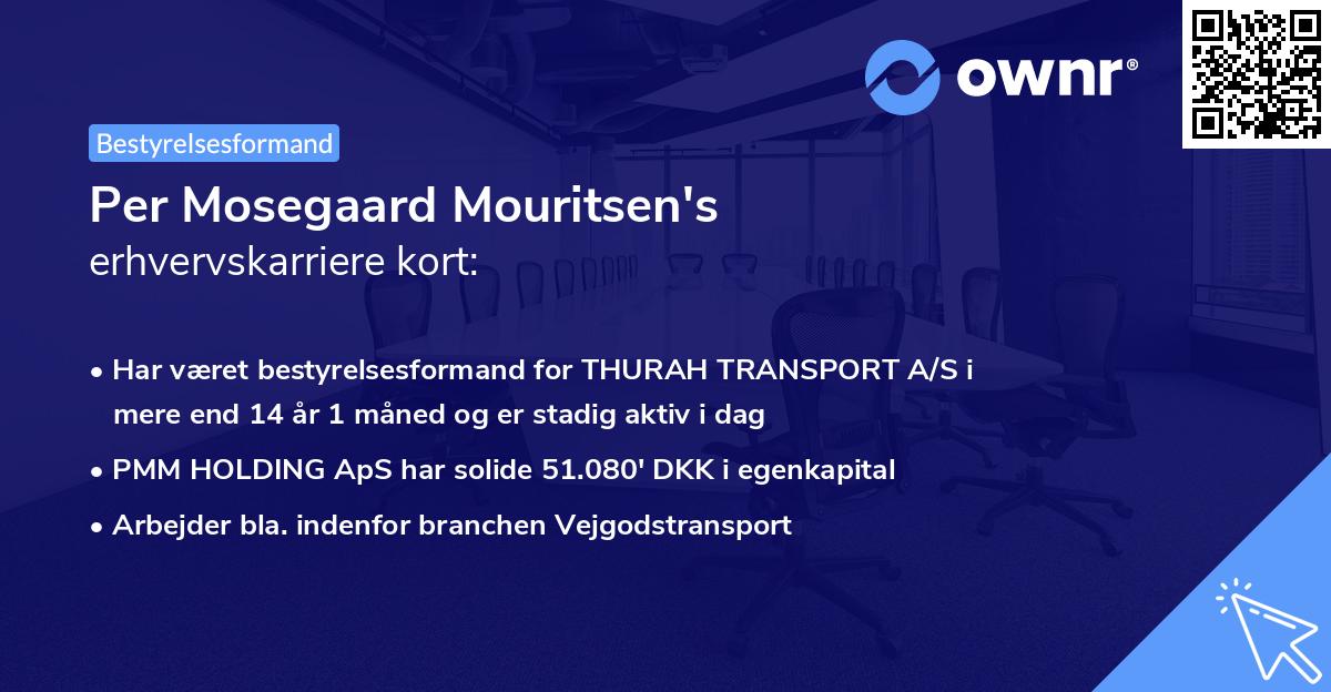 Per Mosegaard Mouritsen's erhvervskarriere kort