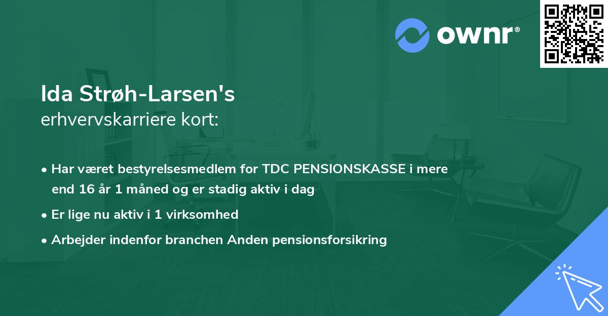 Ida Strøh-Larsen's erhvervskarriere kort