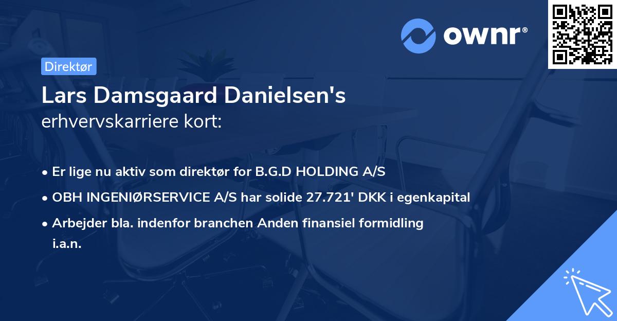 Lars Damsgaard Danielsen's erhvervskarriere kort