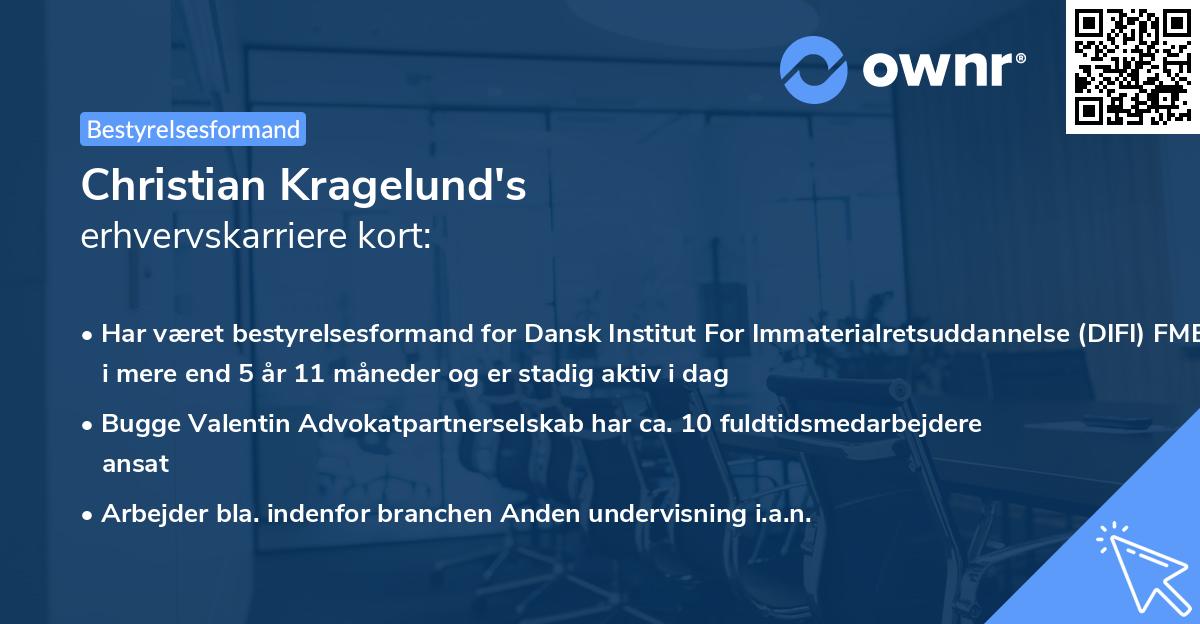 Christian Kragelund's erhvervskarriere kort