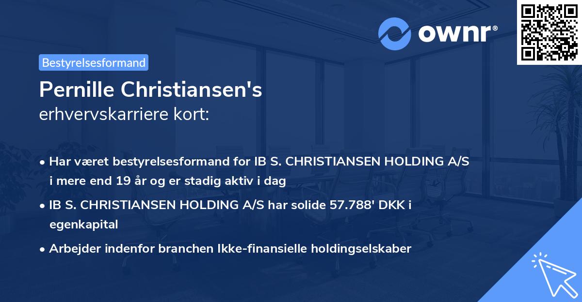 Pernille Christiansen's erhvervskarriere kort