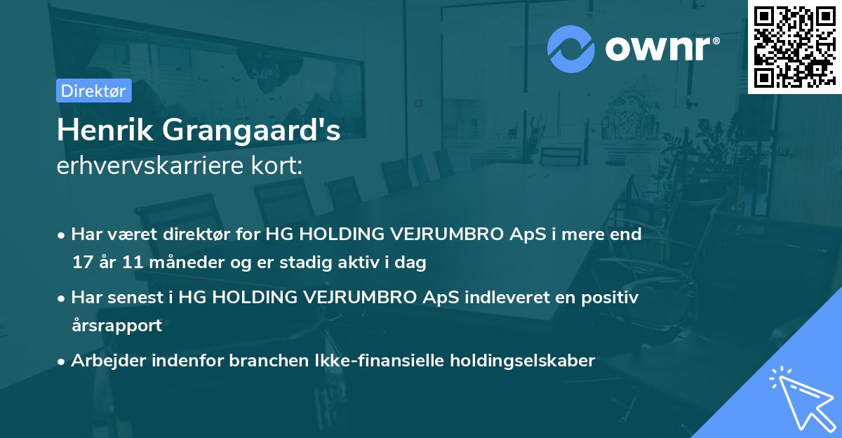 Henrik Grangaard's erhvervskarriere kort