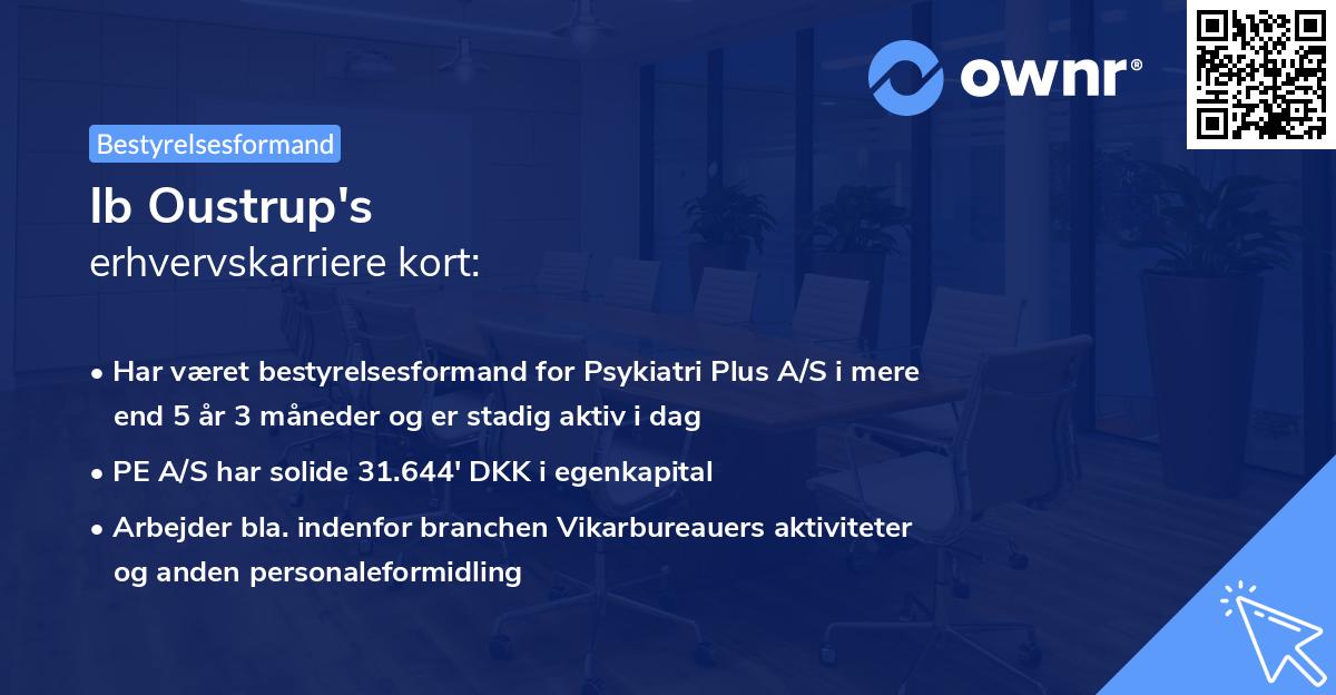 Ib Oustrup's erhvervskarriere kort