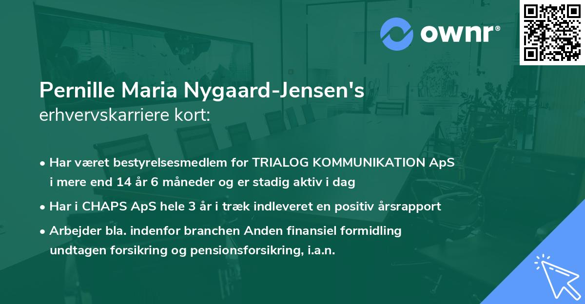 Pernille Maria Nygaard-Jensen's erhvervskarriere kort