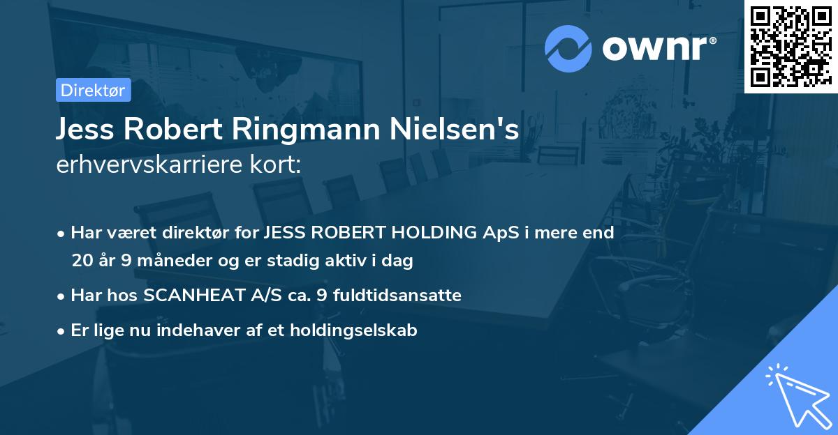 Jess Robert Ringmann Nielsen's erhvervskarriere kort