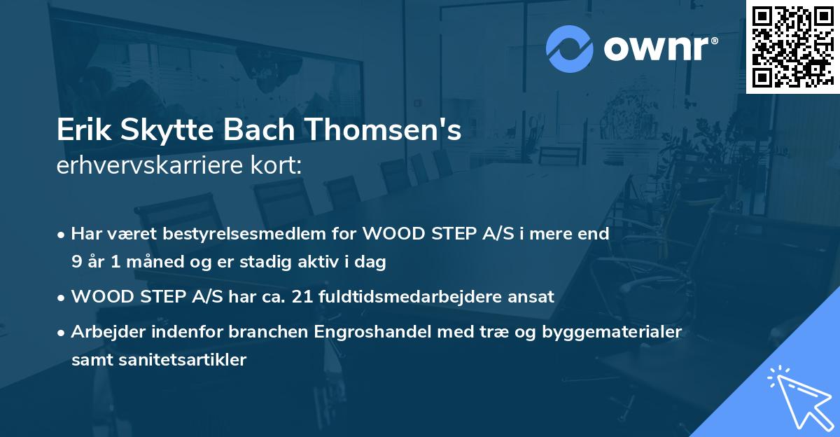 Erik Skytte Bach Thomsen's erhvervskarriere kort