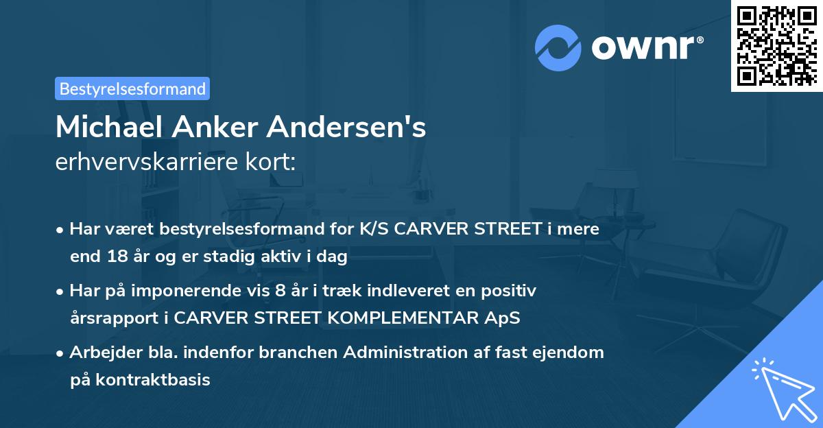 Michael Anker Andersen's erhvervskarriere kort