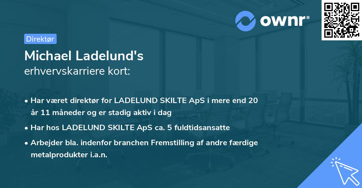 Michael Ladelund's erhvervskarriere kort