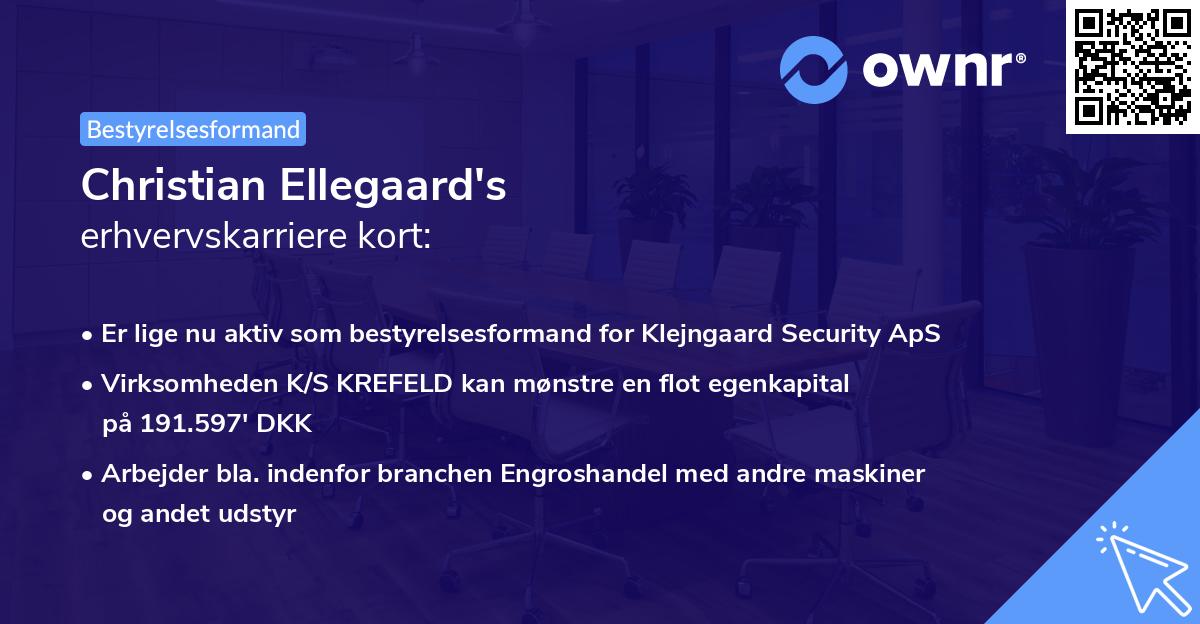 Christian Ellegaard's erhvervskarriere kort
