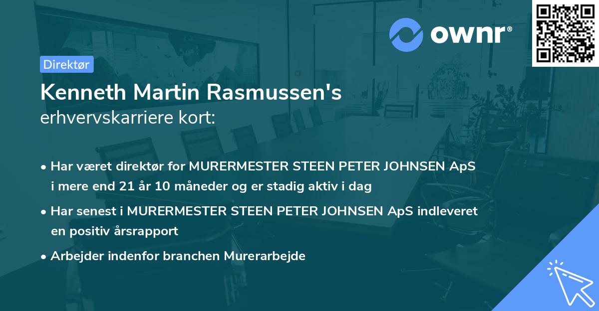 Kenneth Martin Rasmussen's erhvervskarriere kort