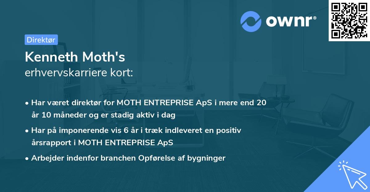 Kenneth Moth's erhvervskarriere kort