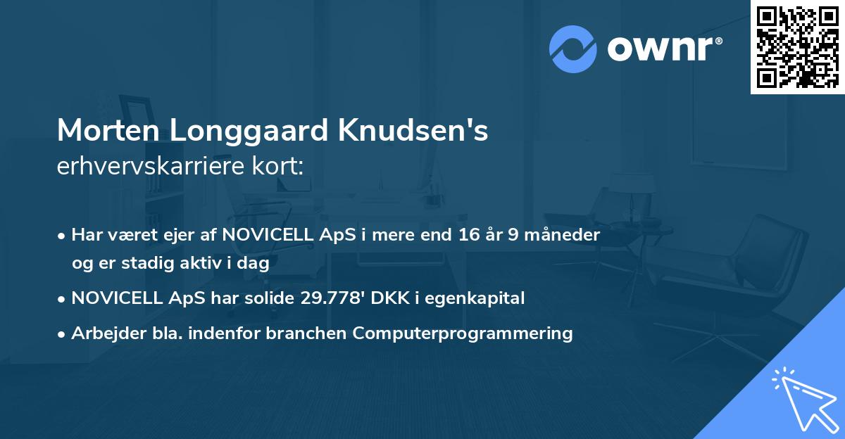 Morten Longgaard Knudsen's erhvervskarriere kort