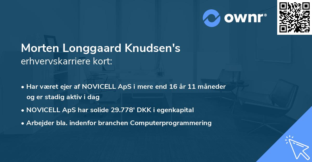 Morten Longgaard Knudsen's erhvervskarriere kort