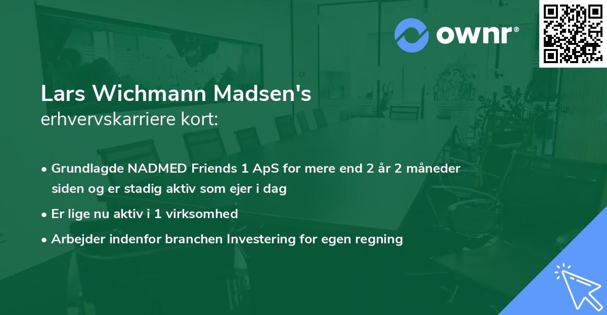 Lars Wichmann Madsen's erhvervskarriere kort