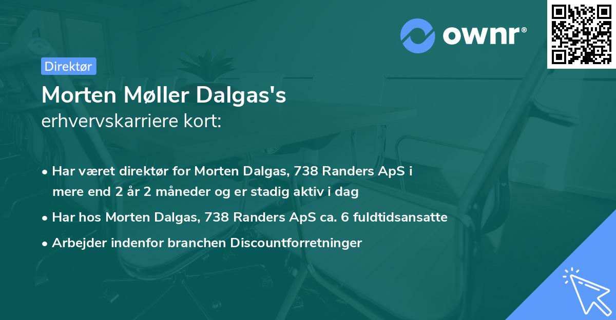 Morten Møller Dalgas's erhvervskarriere kort