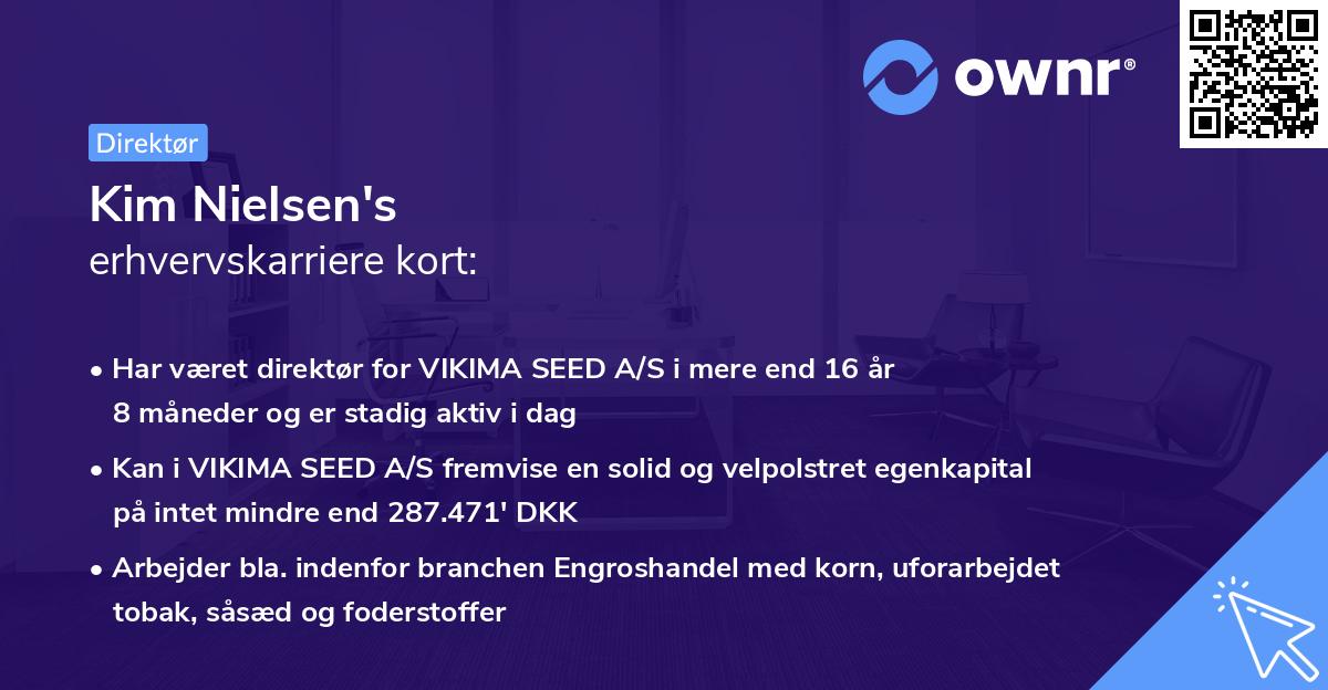 Kim Nielsen's erhvervskarriere kort