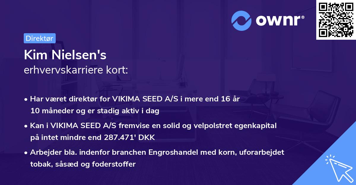 Kim Nielsen's erhvervskarriere kort