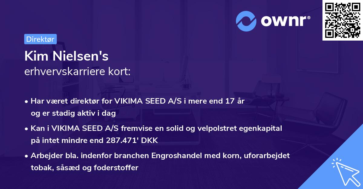 Kim Nielsen's erhvervskarriere kort