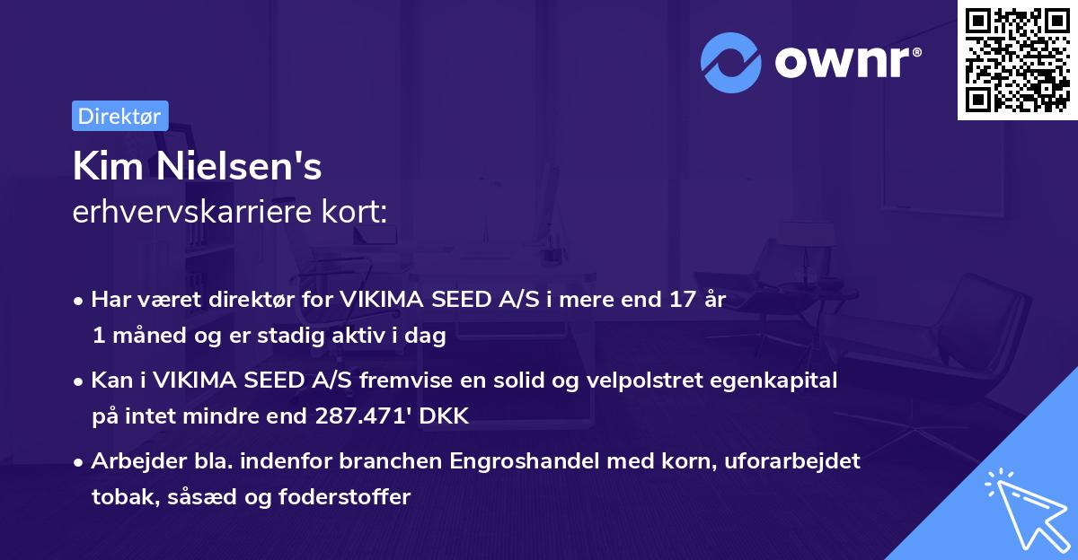 Kim Nielsen's erhvervskarriere kort