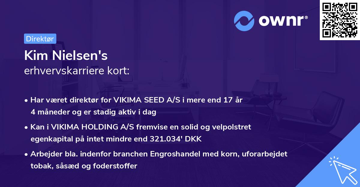 Kim Nielsen's erhvervskarriere kort