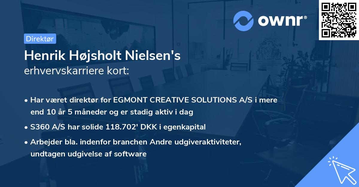 Henrik Højsholt Nielsen's erhvervskarriere kort