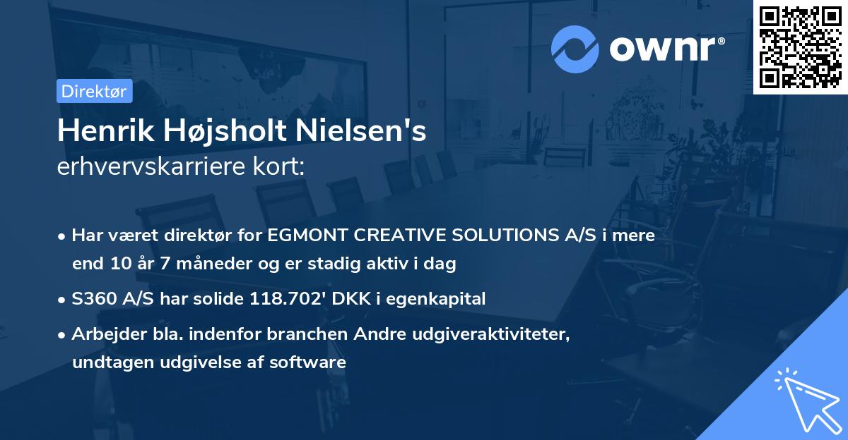 Henrik Højsholt Nielsen's erhvervskarriere kort