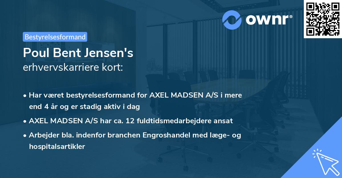 Poul Bent Jensen's erhvervskarriere kort