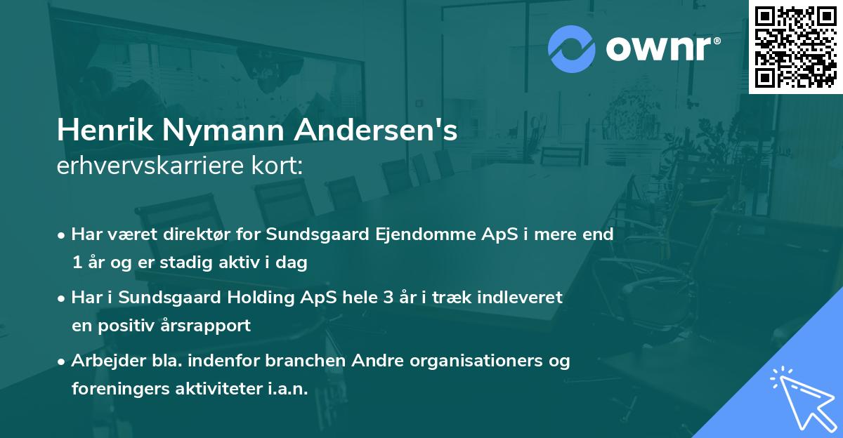 Henrik Nymann Andersen's erhvervskarriere kort